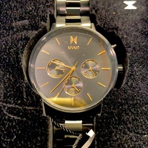 MVMT Watch Black with rose gold dials.  Brand new!